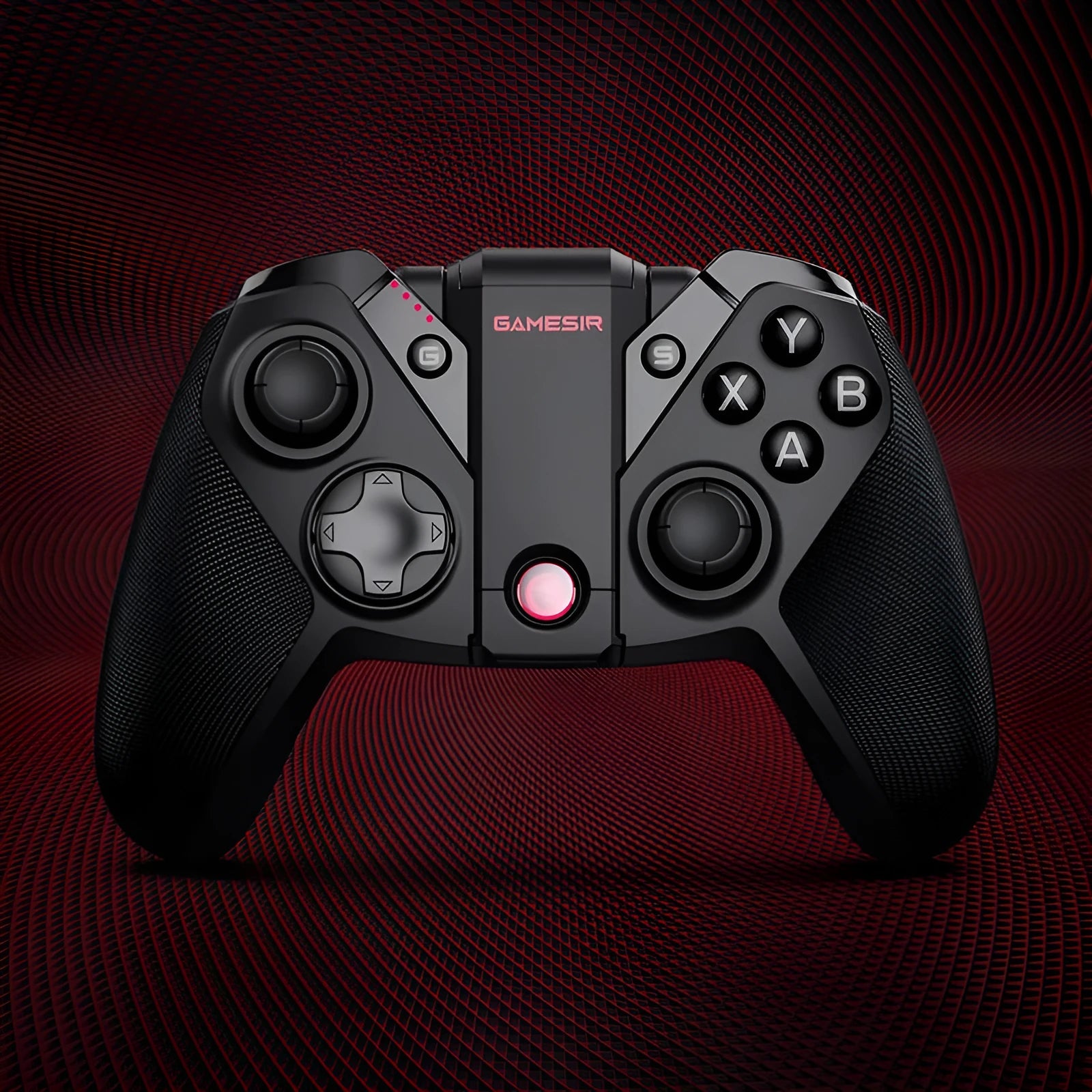 Black Gaishi wired USB Type-C game controller with programmable rear buttons on ergonomic ABS shell.