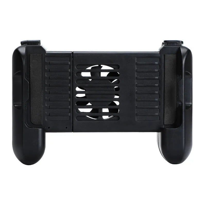 Black Bluetooth mobile game controller with cooling fan for Apple iPhone
