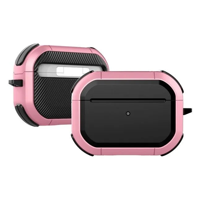 Black TPU and PC protective shell for Apple AirPods Pro charging case