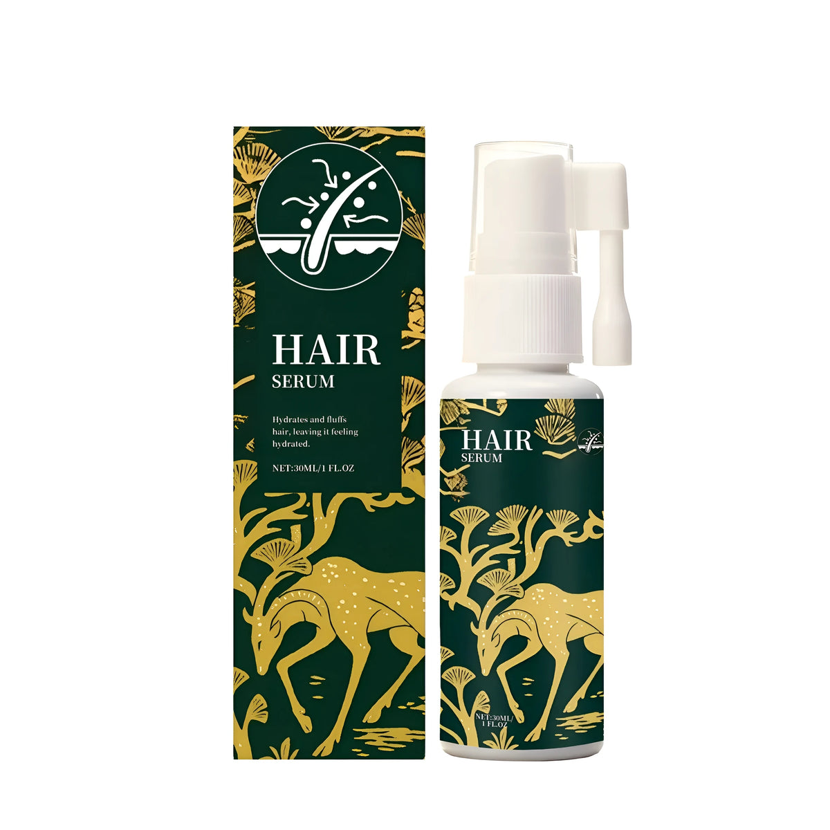 30ml hair care spray with ginger root oil and rosemary oil for dry scalp