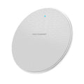 10W wireless charger pad in black, 101mm diameter, slim design for Qi phones