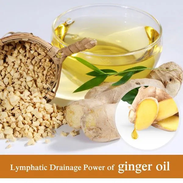 Royal Grassland Ginger Essential Oil 30ml bottle for lymphatic drainage massage with grape seed oil and ginger flower oil