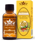 Royal Grassland Ginger Essential Oil 30ml bottle for lymphatic drainage massage with grape seed oil and ginger flower oil