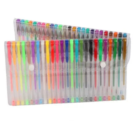 Colour gel pen set showing 2.2mm large inner diameter for smooth writing performance