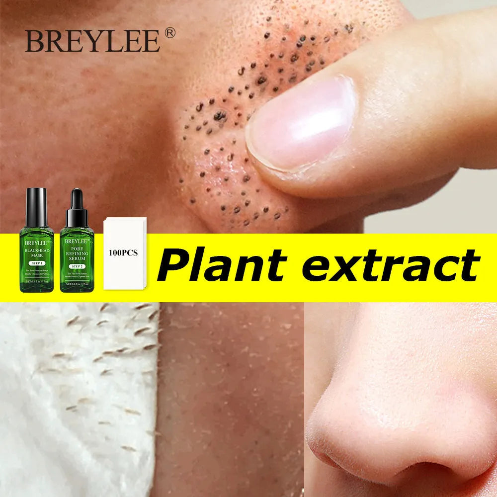 Blackhead Shrinking Combination Kit with Blackhead Nasal Liquid and Blackhead Shrinking Serum in Suit packaging