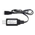 7.4V lithium battery USB charging cable with overcharge protection indicator light, black, 54cm cord