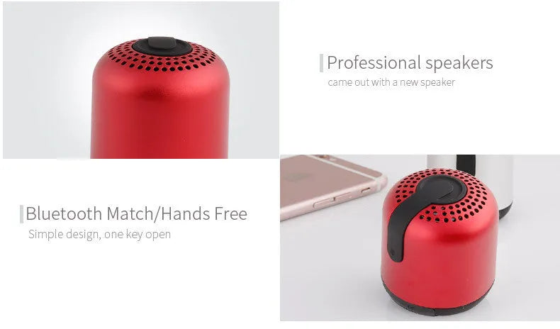 Hieha XQ11 cylindrical metal wireless Bluetooth speaker in various colours on a surface