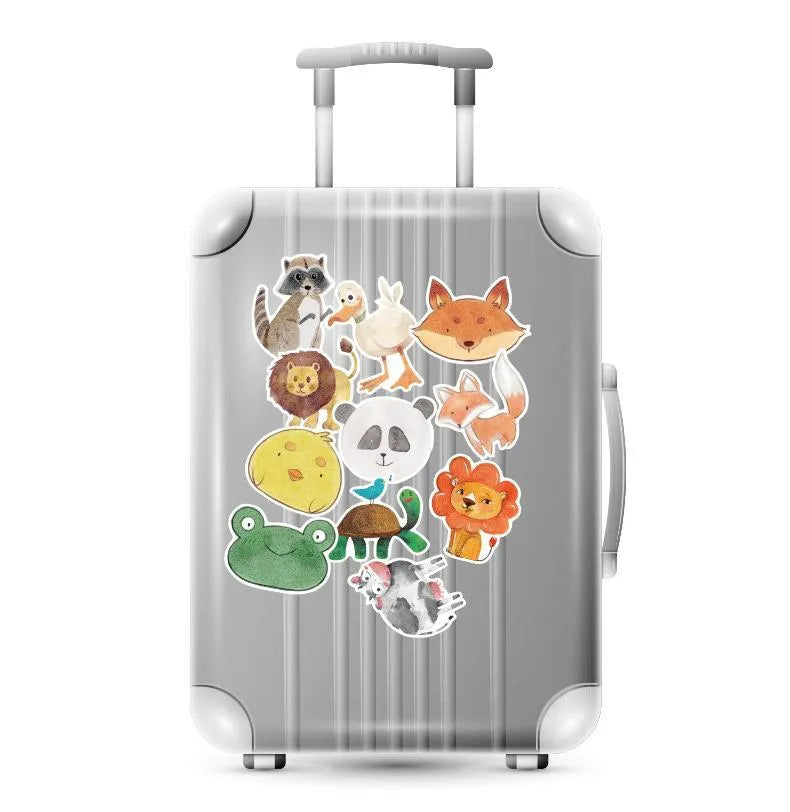 36 retro beach vinyl stickers in 6-10cm sizes with matte finish