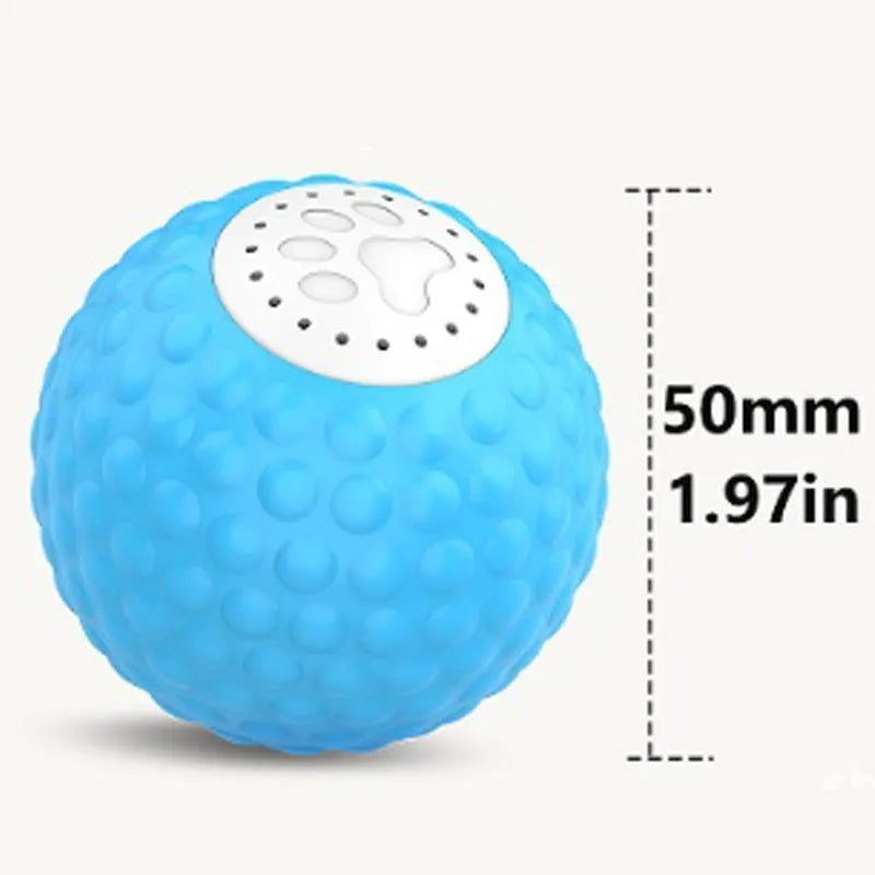 Remote control cat toy ball in blue colour with wireless controller