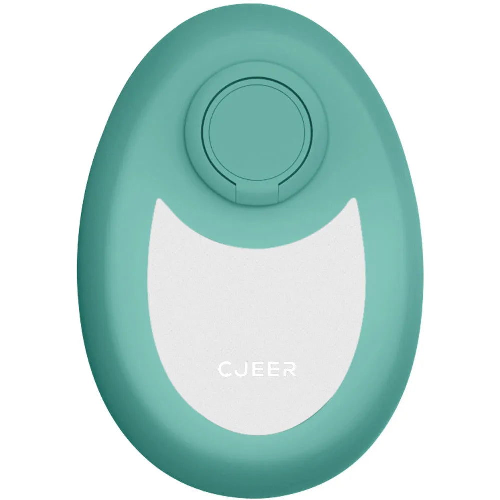CJEER flat crystal hair removal device in green, purple or black with metal finger ring.