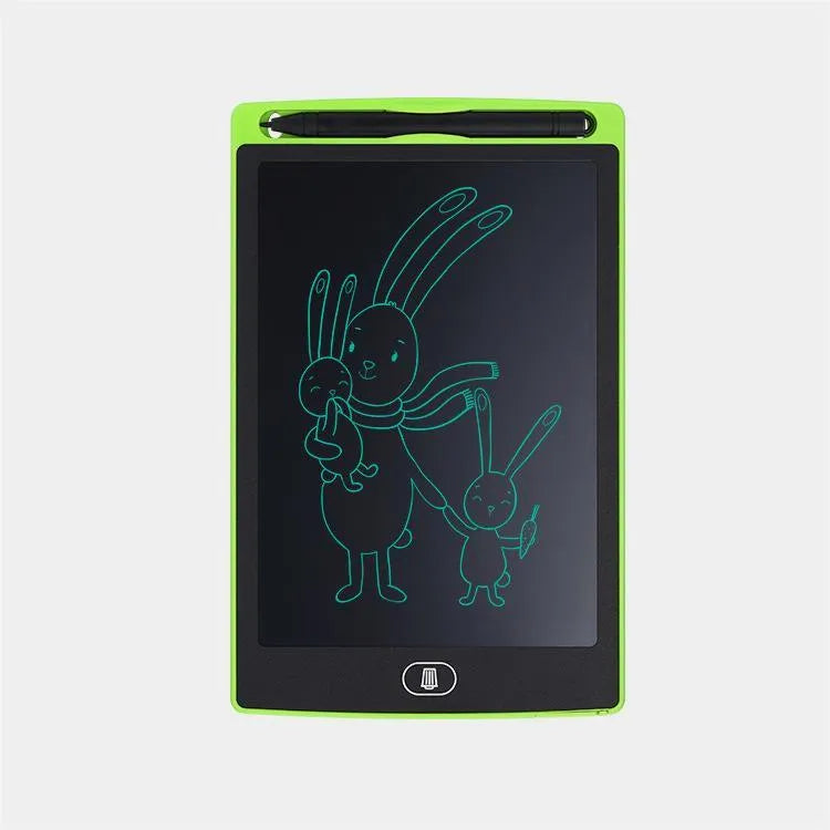 Electronic drawing board for children aged 7-14, plastic LCD writing tablet in black, white, red, and green