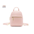 Soft PU mini backpack in street trend style with multiple internal compartments including mobile phone pocket