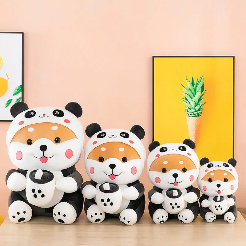 65cm mascot plush toy in pink with four-sided stretch fleece fabric and down cotton filling