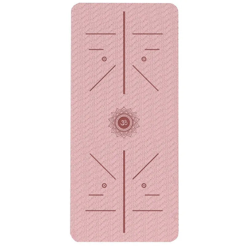 TPE non-slip gymnastic mat in mint green, shown in a widened 190cm x 70cm size.
