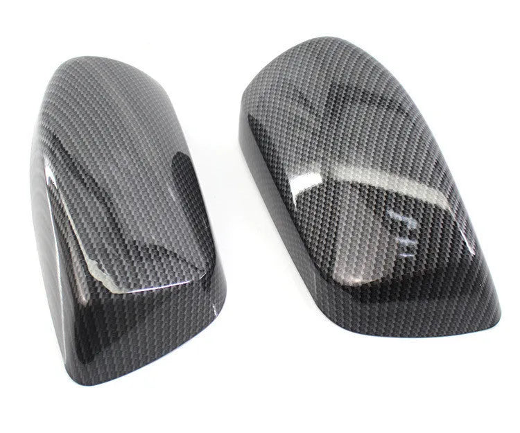 Pair of carbon-pattern ABS rearview mirror housings for BMW E60 2004-2007