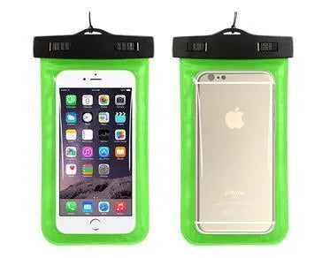 AQUA-ONE waterproof PVC phone pouch with clear touch screen, shown in blue colour