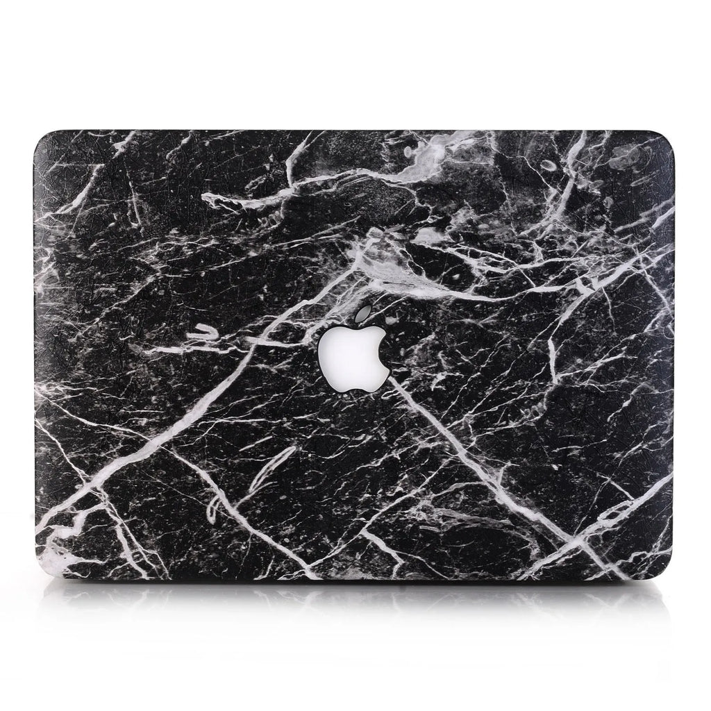 MacBook flash powder protective case in PC plastic with imitation leather and leather accents, shown in Rose Gold colour for Air13 model