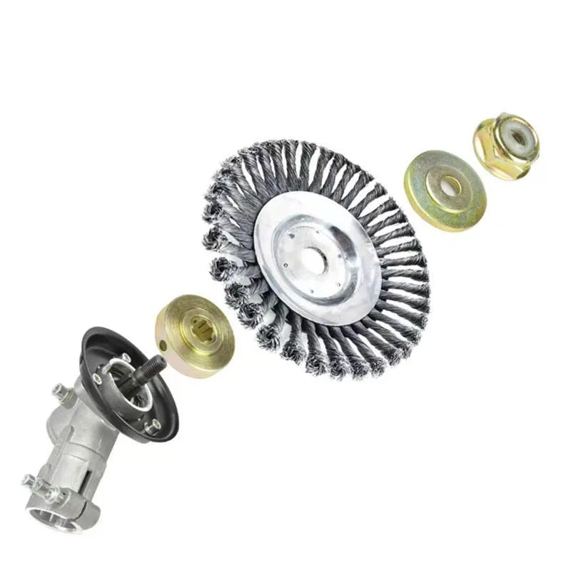 Brush cutter gear box working head set for two-stroke and four-stroke trimmers, universal and steele options, 3pc to 6pc sets