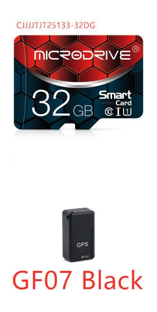 GF07 GPS anti-lost tracking alarm in black with SOS button, 35x20x14mm, 72-hour battery