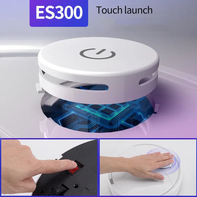Automatic sweeping robot with square design and low profile for floor cleaning