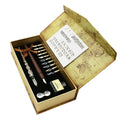 Handmade glass and wooden dip pen set in gift box with stainless steel nib, retro design for Valentine's Day