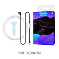 Car USB RGB LED light strip with integrated optical fibre and manual controller for colour selection