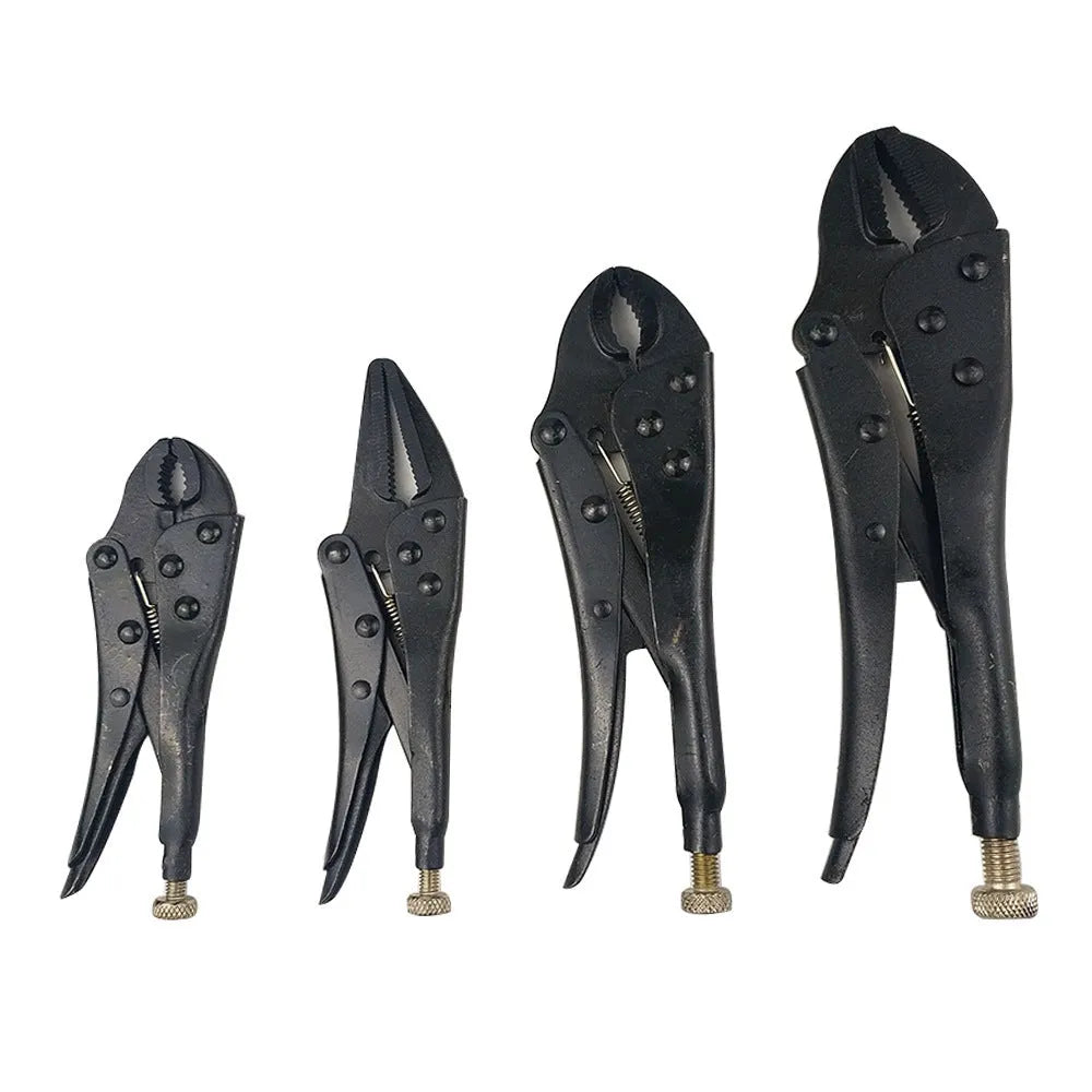 4-piece vigorous pliers set black 250mm length 45# steel construction