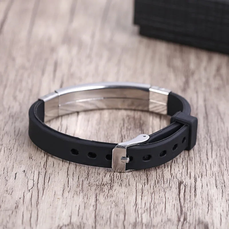 Stainless steel geometric bracelet in allergy colour, single metal cuff with angular design