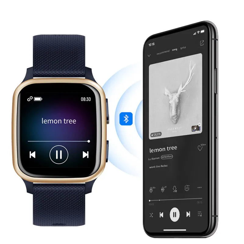 Smart bracelet with Bluetooth call functionality and health tracking features in aluminium alloy case