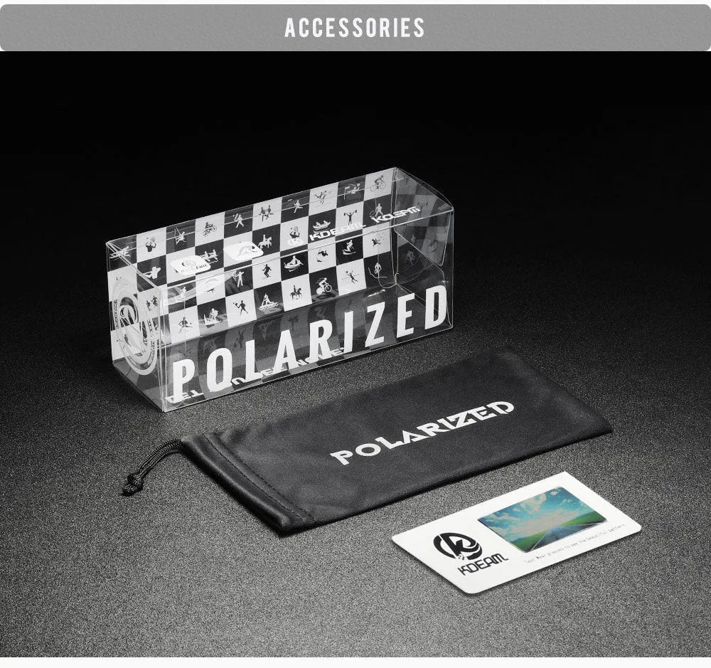 Polarized cycling sunglasses with ultralight TR90 frameless frame and colour options for sports