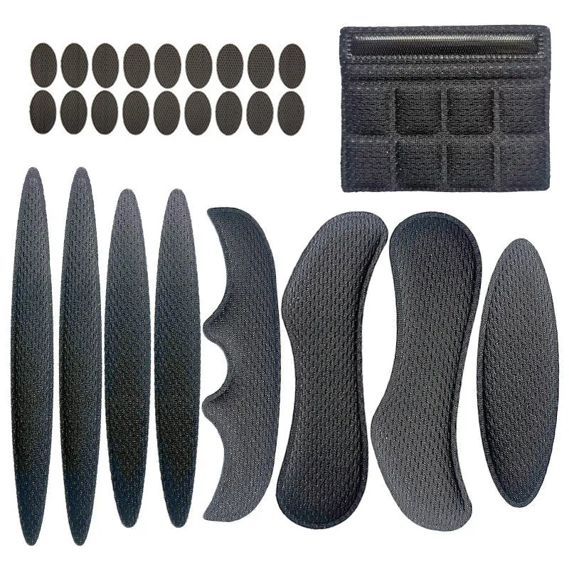 Universal cycling helmet lining with breathable sponge and Velcro chin pad in four colour options