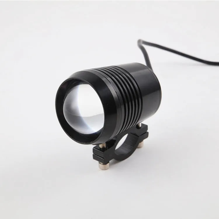 Super bright electric car headlight 15W 1200lm 6500K white light aluminium alloy housing black silver