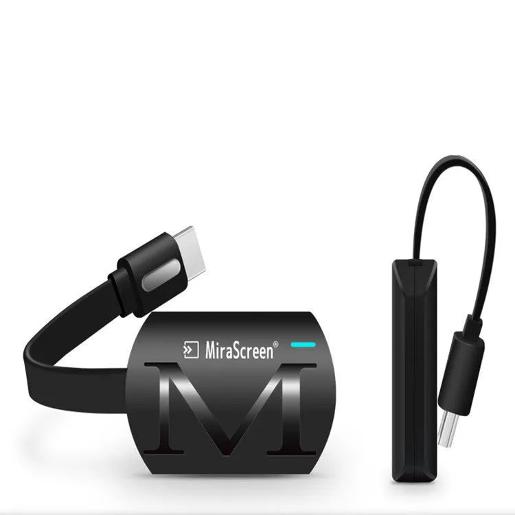 Black USB to HDMI smartphone screen mirroring dongle for 1080p TV output