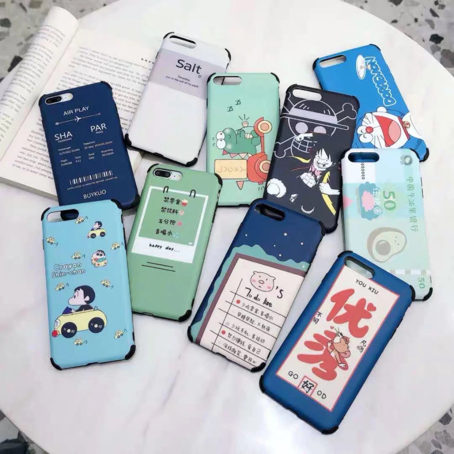Compatible Apple iPhone cartoon frosted TPU phone case back cover solid colour