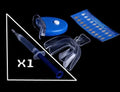 Bright Teeth Whitening Kit with LED cold light device and desensitizing gel syringes on a white background