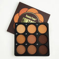 Dark matte makeup palette with nine waterproof shades for punk and fashion styles