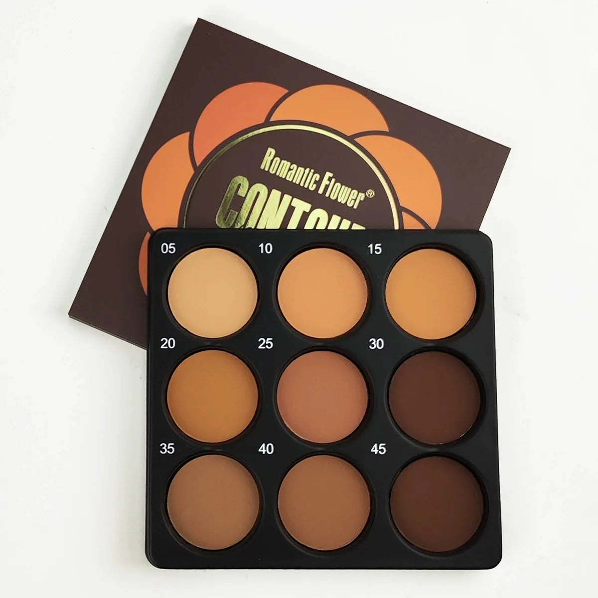 Dark matte makeup palette with nine waterproof shades for punk and fashion styles