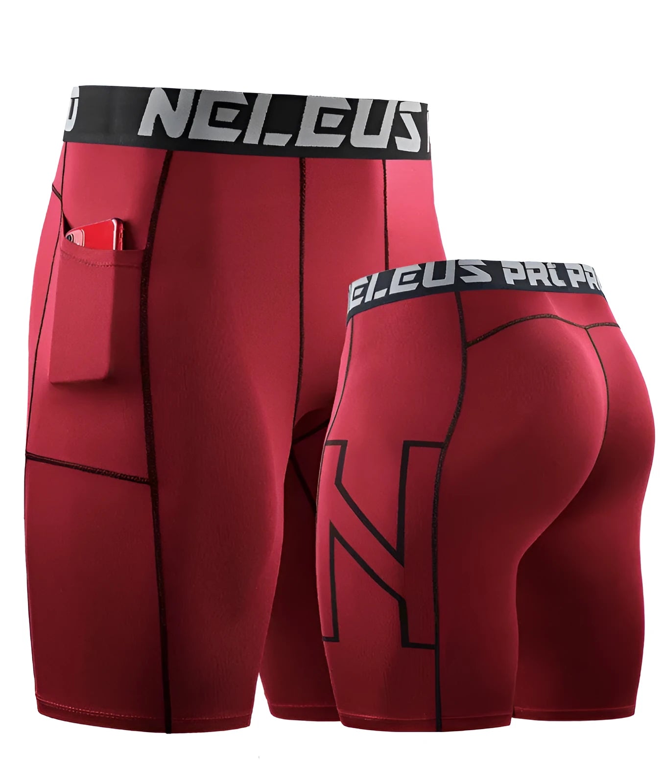 Men's stretch quick-dry running shorts in milk silk polyester fabric for summer sports
