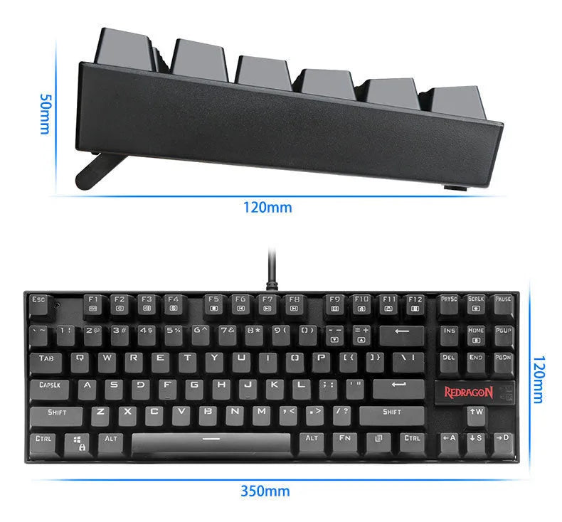 Monochrome luminous wired mechanical gaming keyboard set with green axis switches, USB mouse, mouse pad, and headphones in black or white