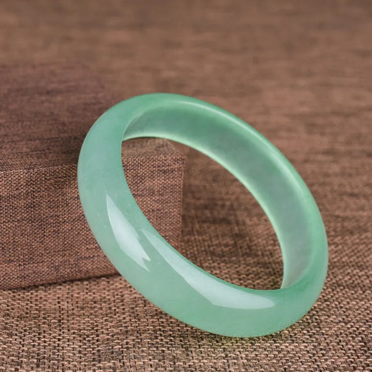 Cyan light green quartz rock jade bracelet for women with adjustable sizing