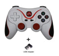 Upgraded X3 Bluetooth wireless game controller for Android phones with attached mobile phone clip.