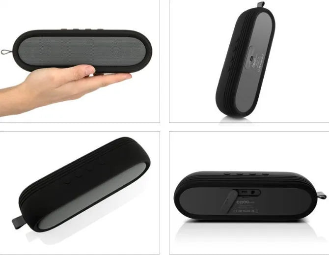 Wireless Bluetooth speaker dual speaker IP65 waterproof portable 2600mAh battery 8 hours playtime black colour