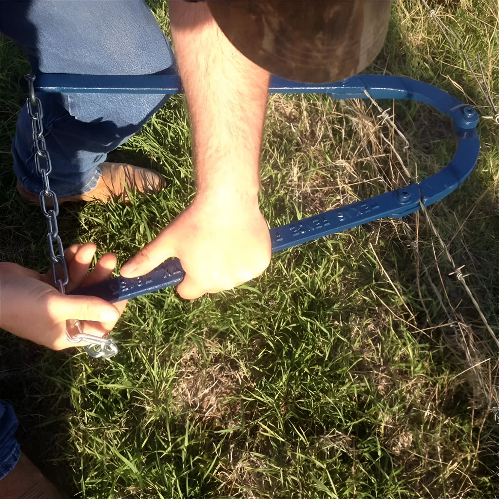 Texas Fence Fixer blue metal fence post puller with 48cm length for extracting posts up to 1000 kg pressure