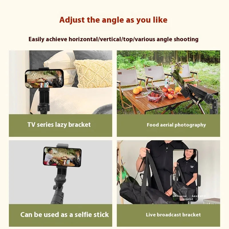 Aluminium alloy 16m retractable floor selfie stick bracket with universal phone holder and 910 selfie stand options