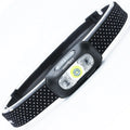 Multifunctional head-mounted night fishing light in Black with hand-press mechanism and 5W LED