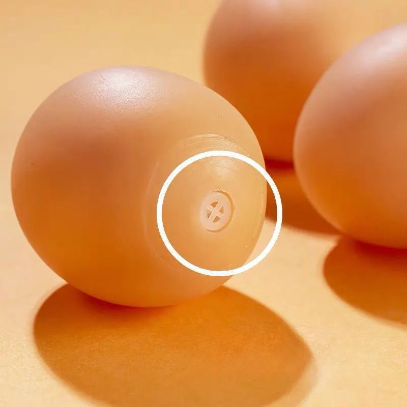Egg-shaped dog toy with sound effects for chewing and dental care