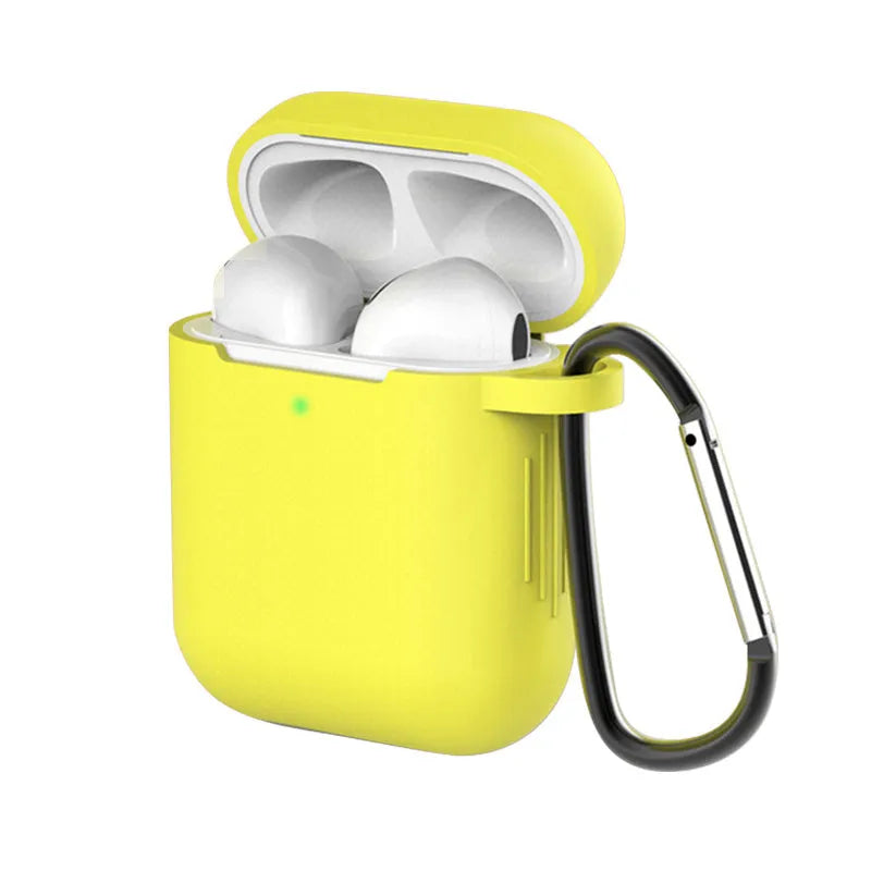 Silicone protective cover for Apple AirPods 1 and 2 wireless charging case in various colours