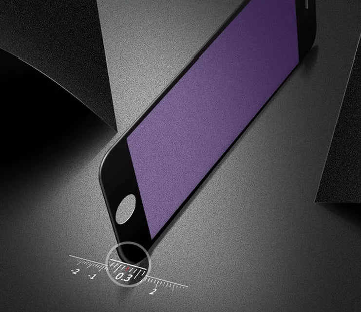 PhoneX 8 7 6s Plus tempered glass screen protector with 3D carbon fibre soft edge