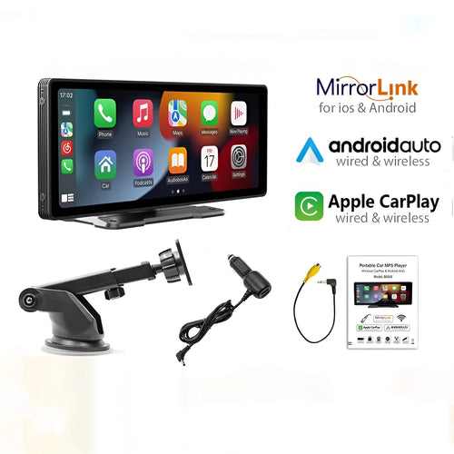 10.26-inch LED wireless Carplay car MP5 player with reversing video assistance and dual-channel input
