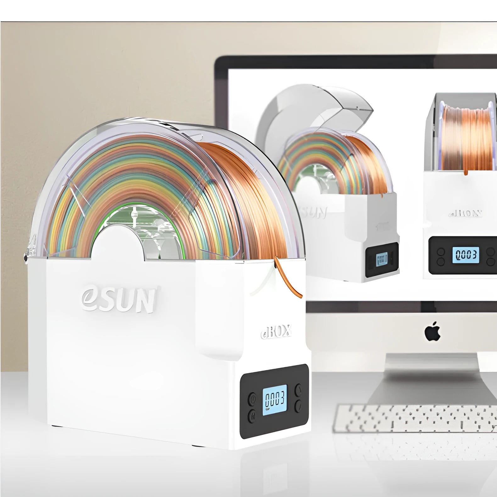 eBOX Lite 3D printing consumables drying storage box with wire heating element and sealed door